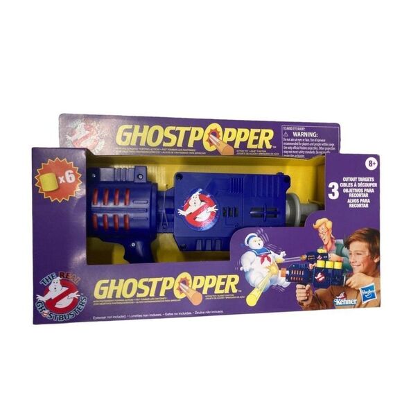 Ghostbusters Kenner Classics Ghostpopper Retro Blaster Action Toy, 6 Foam Pops